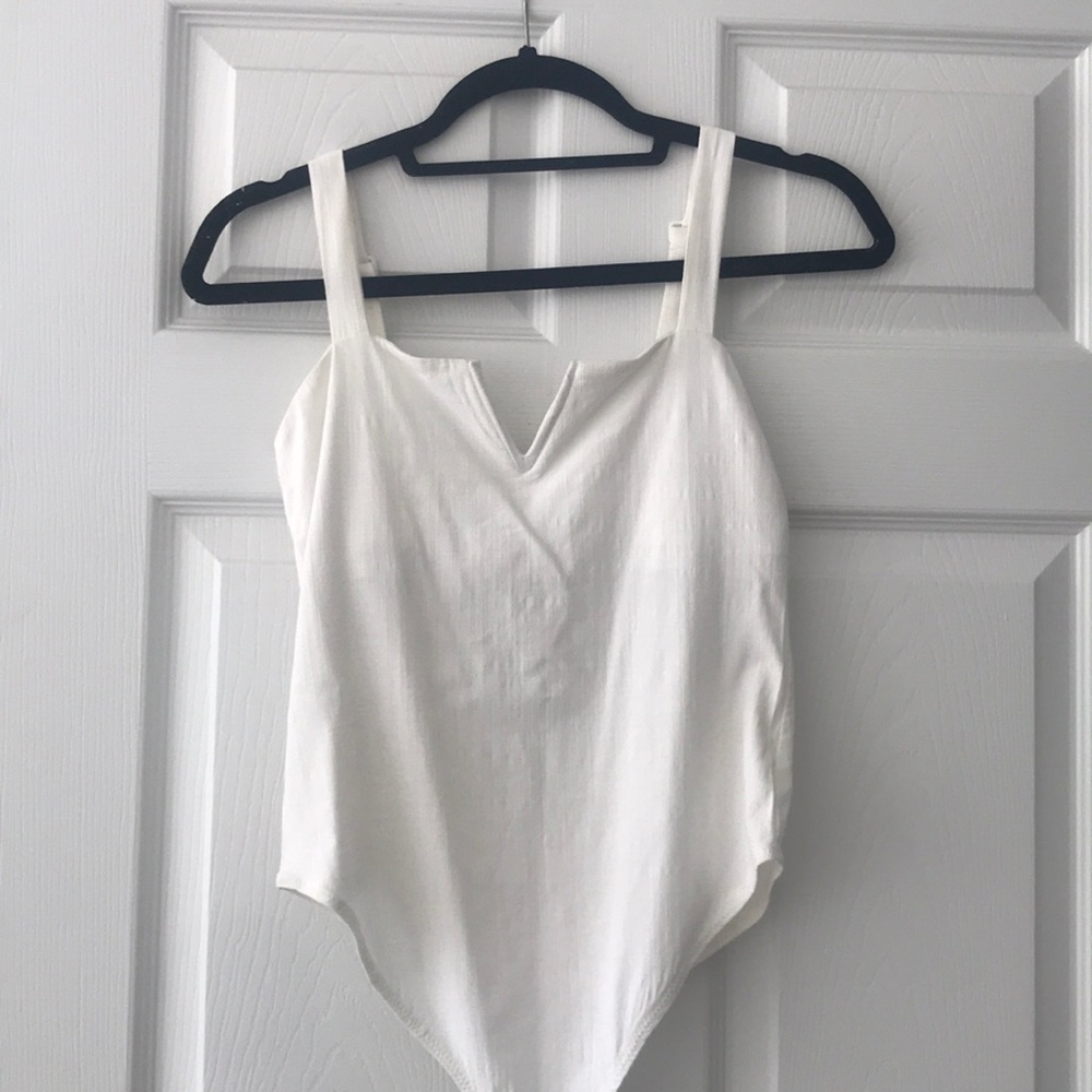 White Free People Bodysuit